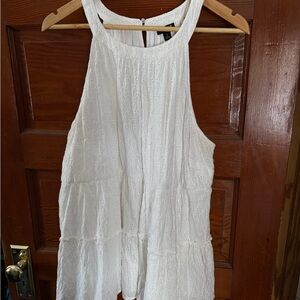 Torrid White Lace Detail Tank Top